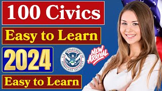 2024 Random USCIS Complete 100 Civics Test Citizenship Test QuestionAnswer Ciudadania Americana [upl. by Asela]