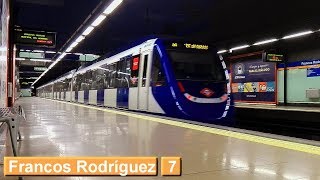 Metro de Madrid  Francos Rodríguez L7  Serie 9000  2017 [upl. by Einnoc]