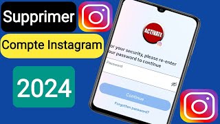 Comment supprimer votre compte Instagram 2024  Supprimer un compte Instagram [upl. by Merci]