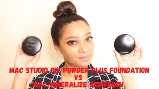 MAC studio fix powder plus foundation vs MAC mineralize skinfinish [upl. by Jobey253]