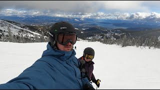 First time Skiing at Schweitzer ski resort in Sandpoint Idaho [upl. by Neeroc578]