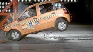 ADAC Crash Test  Unbelted at 70 Kmh Fiat Panda Vs TreePole [upl. by Tabby123]