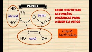 Como identificar as funções orgânicas para o ENEM e a UFRGS parte 2 [upl. by Nylhtiak]