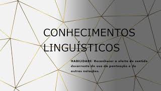 CONHECIMENTOS LINGUÍSTICOS [upl. by Goles]