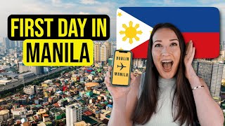 CRAZY DAY IN MANILA My FIRST Impressions of the Philippines 🇵🇭 [upl. by Airekal]