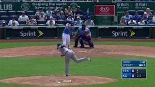 TEXKC Morales breaks scoreless tie with solo homer [upl. by Norek80]