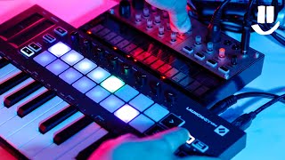 How to use LaunchKey Mini mk3 w KORG Volca Keys or any Synthesizer amp Drum Machine [upl. by Thetos]