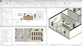 Interior Design Projects Update Plans Elevations and 3D perspectives simultaneously with Revit [upl. by Harret]