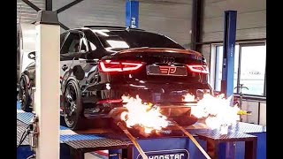 Audi RS3 8v 25TFSI Top the Best Exhaust Sound Loud Anti Lag Compilation [upl. by Arracahs]