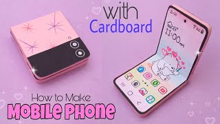 How to make Folding Mobile Phone with cardboard and paper DIY Paper Mobile Phone DIY Paper Craft [upl. by Adnoyek]