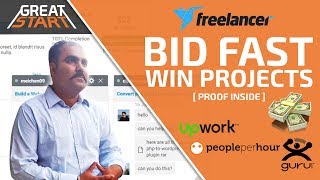 How to BID FAST on Freelancer websites and WIN PROJECTS  Proof Inside Hindi [upl. by Nochur791]