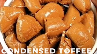 HOW TO MAKE CONDENSED MILK TOFFEE  SWEET GHANAIAN CONDENSED MILK TOFFEE  CARAMEL TOFFEE [upl. by Krasner]