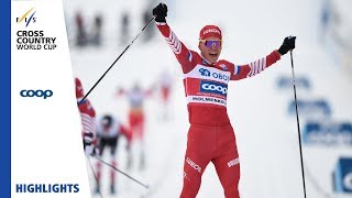 Highlights  Bolshunov leads Russian 1234 sweep  Oslo  Mens 50 MST  FIS Cross Country [upl. by Hayyim]