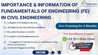 Importance and Information of Fundamentals of Engineering FE in Civil Engineering [upl. by Notliw]