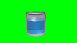 Water glass  Green Screen  Glass  Cinema 4D [upl. by Burchett]