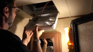 Installing a Vortex II vent fan upgrade in a RV Open Range RV [upl. by Kaazi45]