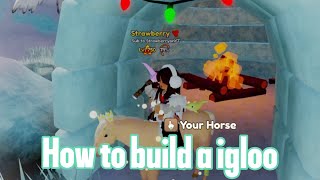 How to build an IGLOO ❄️ Wild Horse Island☃️ [upl. by Yancey]