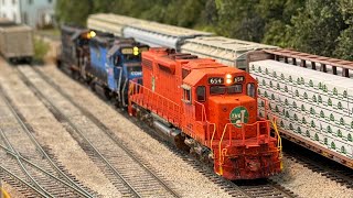 Hartwell Railroad in HO Scale  EJE Conrail and Rio Grande [upl. by Annay888]