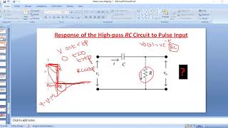 Response of high pass RC circuit for pulsesquare wave inputs [upl. by Burman200]