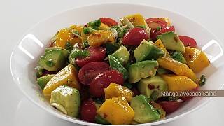 Mango Avocado Salad  10 Minute Recipe  Dish amp Devour [upl. by Llebpmac547]