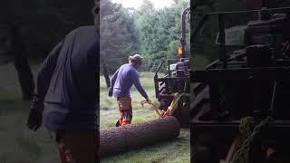 John Deere Skidding Logs tractorvideo 4044m [upl. by Erin]