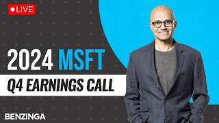 🔴WATCH LIVE Microsoft Q4 2024 Earnings Call  MSFT [upl. by Odlopoel82]