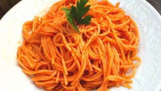 EN KOLAY SALÇALI SPAGETTİ MAKARNA TARİFİ  Salçalı soslu spagetti nasıl yapılır [upl. by Anitsirhk]