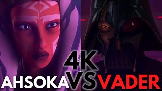 Ahsoka vs Darth Vader Fight Upgraded to 4K  Star Wars Rebels [upl. by Cyrilla762]