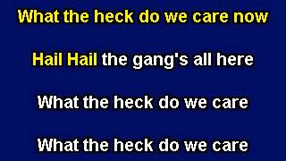 Hail Hail The Gangs All Here Karaoke video with lyrics Instrumental version [upl. by Azelea]