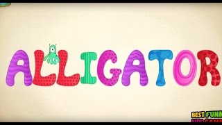 Alligator  Wonster Words Learn Alphabet [upl. by Akiwak326]