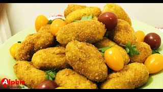 CROQUETTES de POULET Croustillant   Crispy Chicken Nuggets  Ndogou Chez Alphie Cuisine [upl. by Maye]