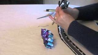 How To Make An Accordian Bow French Hair Clip [upl. by Healion]