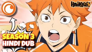 Haikyuu Season 3 Hindi Dub Release Date  Crunchyroll IN  Haikyu In Hindi  Factolish [upl. by Antebi528]