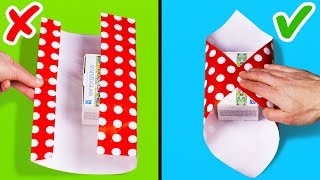 25 EASY GIFT WRAPPING IDEAS AND HACKS [upl. by Margarethe]