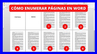 Cómo Numerar Páginas en WORD Y Desde Cualquier Página  2023 [upl. by Mackey]