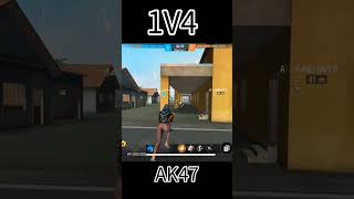 1V4 freefire freefire1vs1customtipsandtricks garenafreefire howtoearnmoneybyplayingfreefire [upl. by Erialcyram]