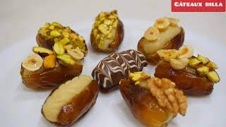 Dattes fourrées aux amandes وصفة التمر محشي لجميع المناسبات [upl. by Sokil581]