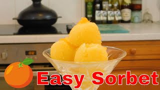 How To make Sorbet Dairy free sorbet only 2 ingredients Easy Orange Sorbet 🍊🍊🍊🍊🍊 [upl. by Estella155]