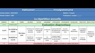 La répartition annuelle du programme  Le nouveau Vivre le français  Niveau CM2 [upl. by Clie]