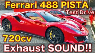 Ferrari 488 PISTA POV test drive exhaust sound [upl. by Annahsor]