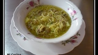 SOPA DE CABELLO DE ANGEL CON CARNE MOLIDA  Mi Cocina [upl. by Almeda84]