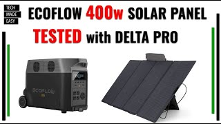 EcoFlow 400w Solar Panel Review and Testing with EcoFlow Delta Pro solar generator [upl. by Nedyarb730]