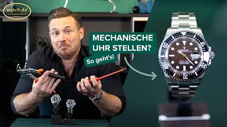 Uhr richtig einstellen So stellst Du Deine Rolex ein I watchde Uhrenwissen [upl. by Campos]