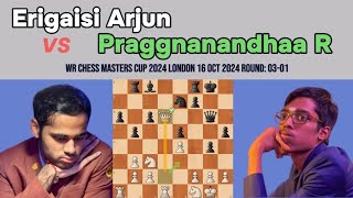 WR Chess Masters Cup 2024 Arjun Erigaisi vs Praggnanandhaa  Round 3 Showdown [upl. by Immak]