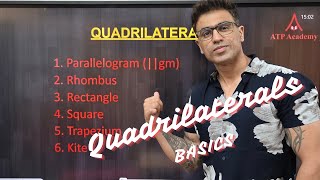 Quadrilaterals Basics  9th amp 8th class  CBSE  Must know properties [upl. by Yltnerb]