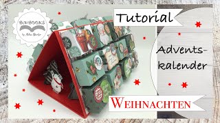 DIY  Adventskalender  Advent Calendar  basteln mit Papier  Paper Craft  Tutorial [upl. by Cynthie630]