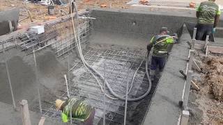 Shotcrete a pool shell [upl. by Beka]