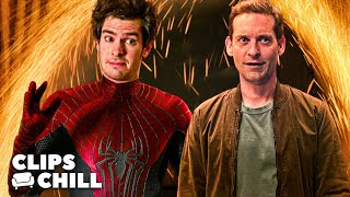 Tobey Maguire amp Andrew Garfields Multiverse Return  SpiderMan No Way Home [upl. by Ahseekal859]