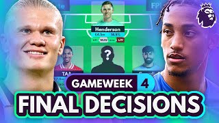 FPL GW4 FINAL DECISIONS 🚨 Haaland amp João Pedro News amp My Updated Wildcard  Gameweek 4 Roundup [upl. by Isherwood370]