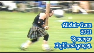 Alistair Gunn at the 2001 Braemar Highland games [upl. by Yrek]